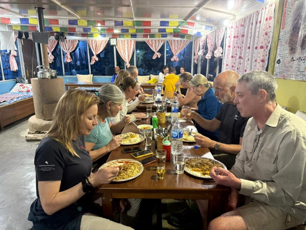 Having lunch in Pokhara