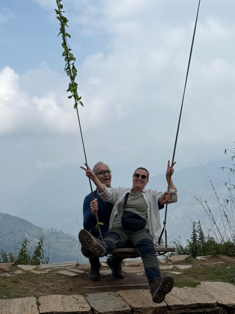 Enjoying the swing along the way