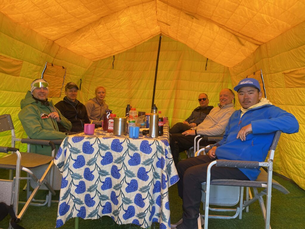 Arrived at Everest Base Camp.