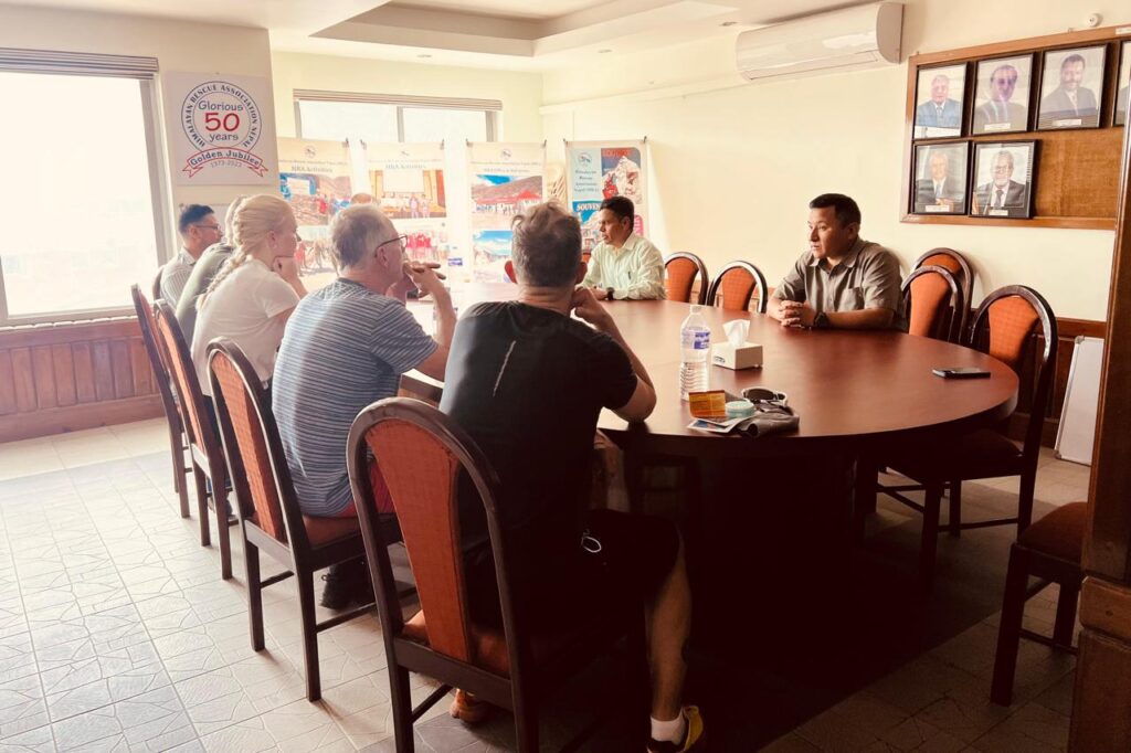 High-altitude awareness briefing at the HRA office in Kathmandu